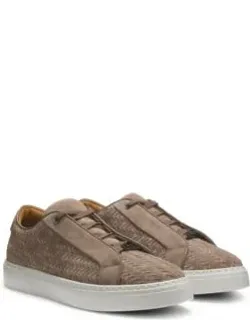 Trainers With Woven Suede Uppers