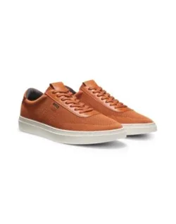 Lace-up Trainers With Knitted Uppers And Leather Trims