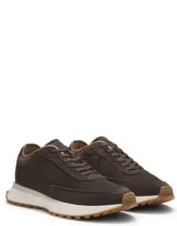 Suede Sneakers With Perforations