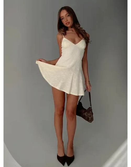 Rib Knit V-neck Mini Dress
