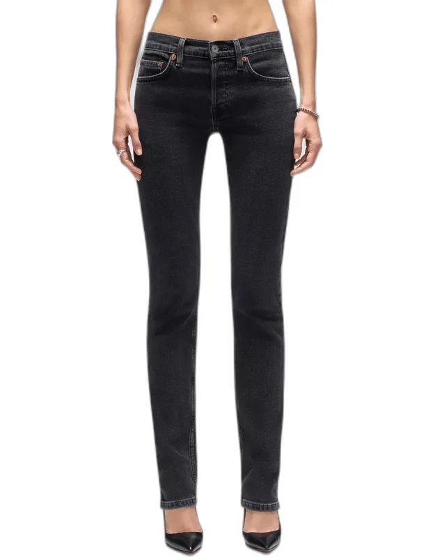 Slim Cigarette Mid Rise Jeans