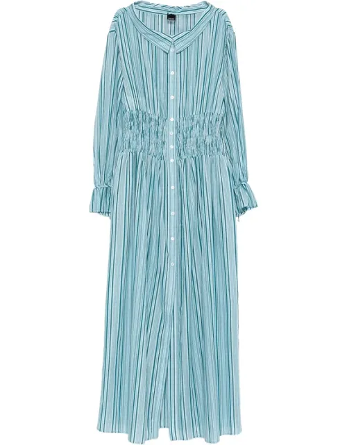Striped Ruffle Maxi Dress