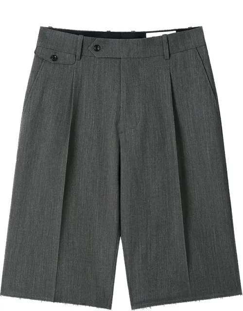 Frayed-hem Tailored Shorts