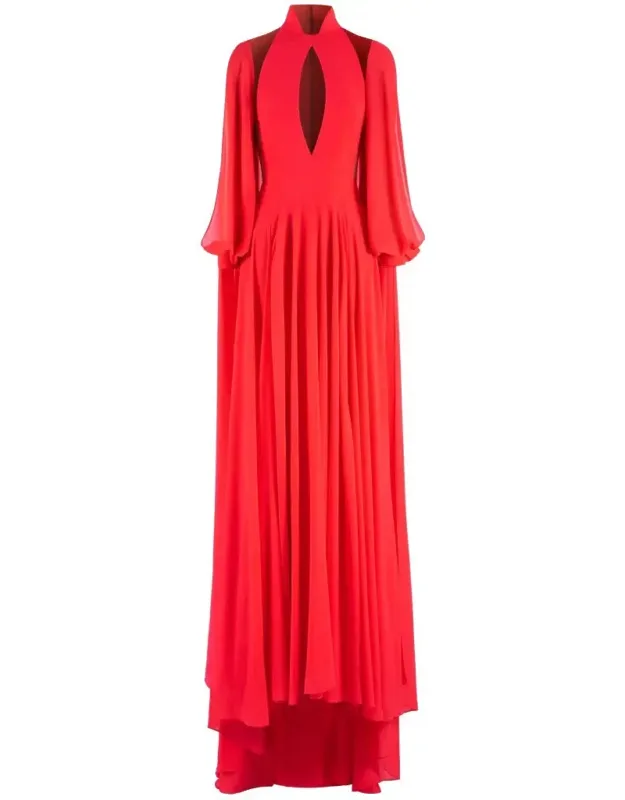 Crepe Georgette Long Dress