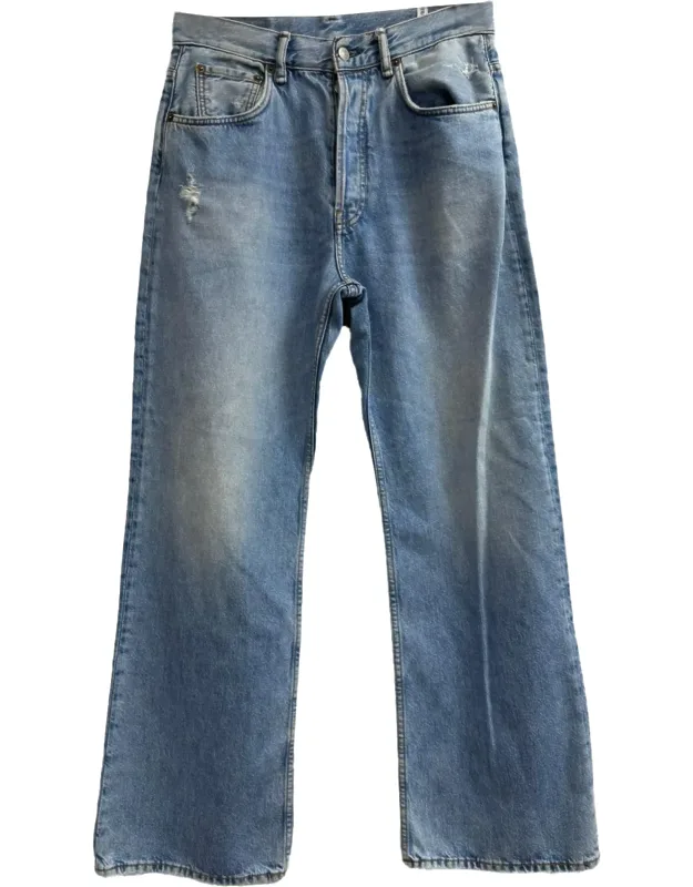 Distressed Wide-leg Jeans