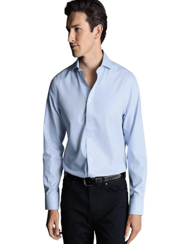 Non-iron Clifton Weave Cutaway Slim Fit Shirt Double Cuff