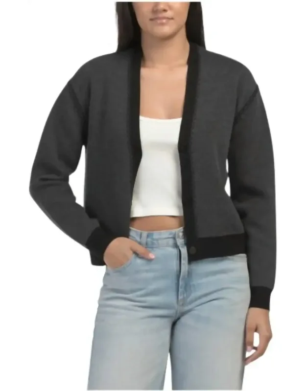 Blanket Stitch Merino Wool Cardigan