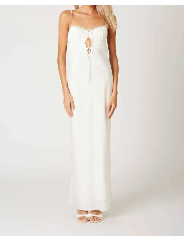 Milkmaid Slip Maxi Formal Dress