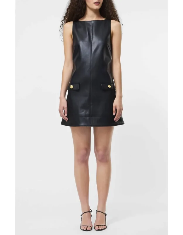 Faux Leather Dress