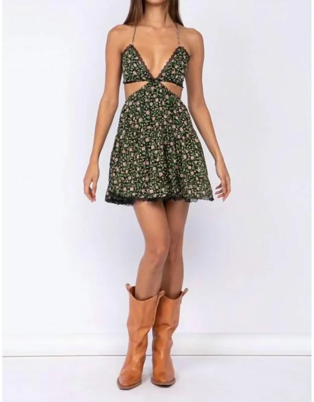 Floral Cutout Dress