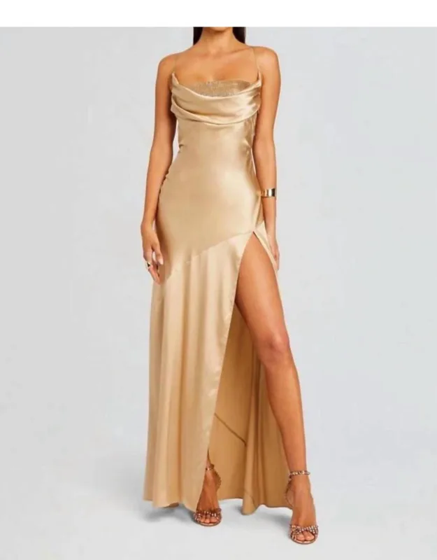 Crystal Sequin Embellished Maxi Dress
