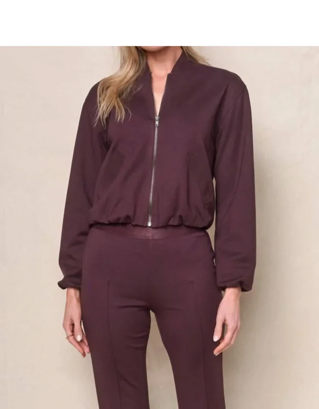 Luxe Ponte Bomber Jacket