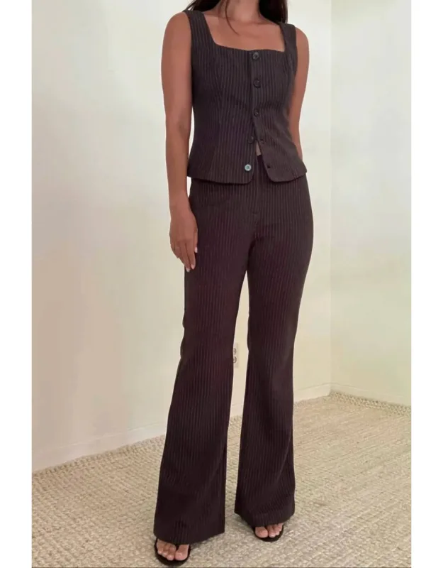 The Kaye Pinstripe Pants