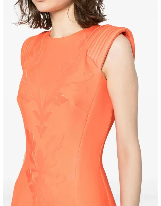 Neoprene Dress With Matching Embroidery