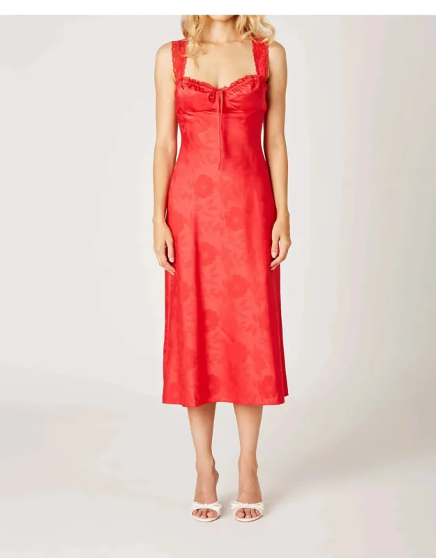 Floral Bustier Midi Slip Dress