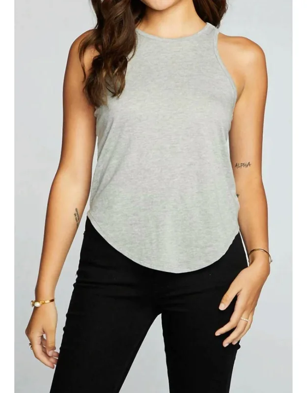 Vintage Jersey Shirttail Ruffle Racerback Tank
