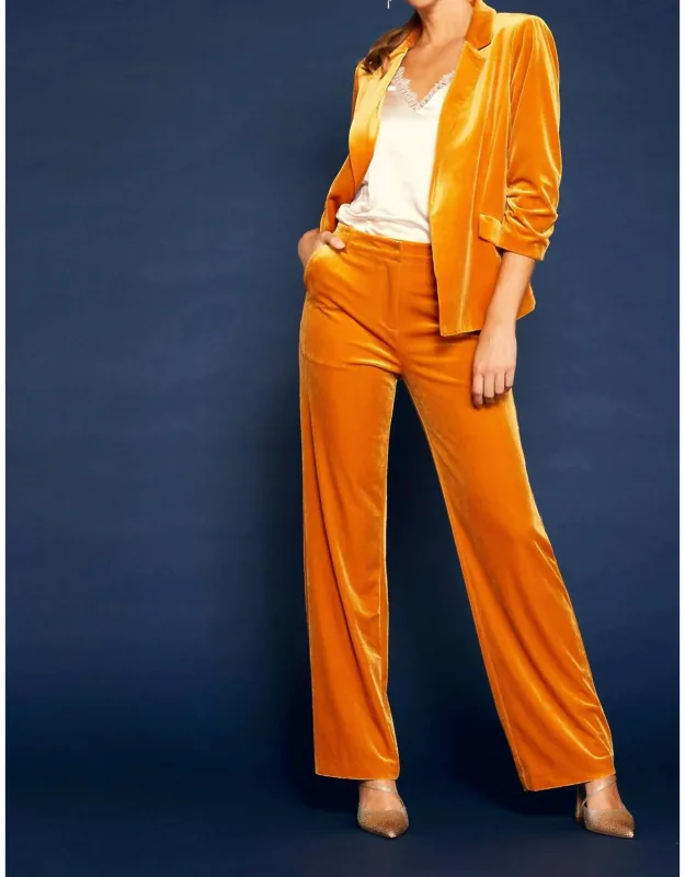 Hey There Straight Leg Velvet Pants