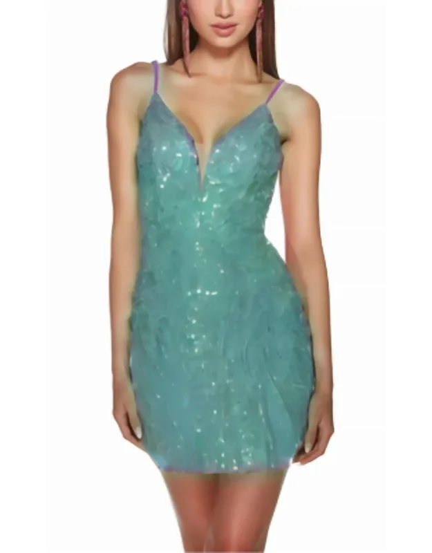 Sequin Lace Short Dress