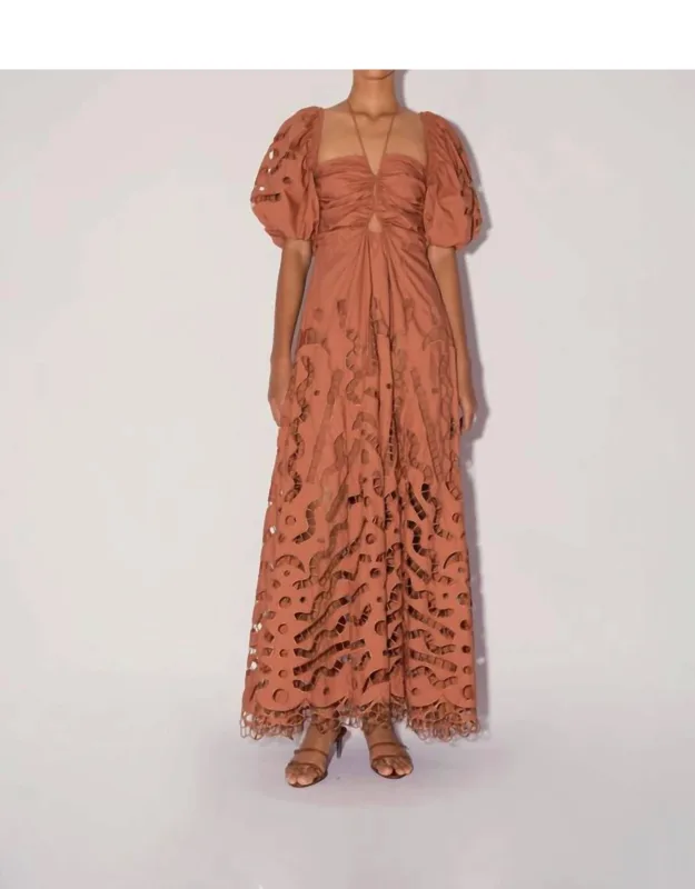 Flores Eyelet Cotton Halter Dress