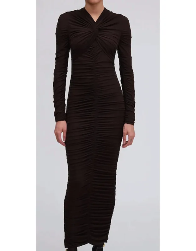 Derek Dress With Long Sleeves And Flattering V-neckline