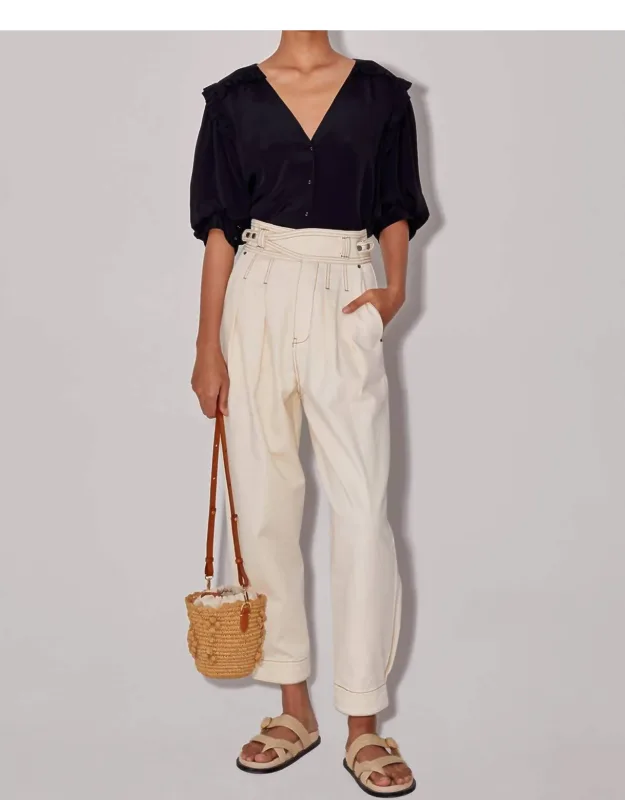 Adrienne Jeans With Button Closure