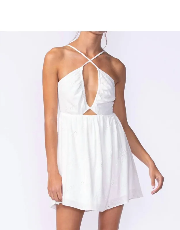 Eyelet Mini Dress