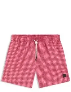 Micro-print Swim Shorts In Quick-dry Fabric