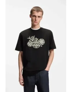 Cotton-jersey T-shirt With Embroidered Artwork