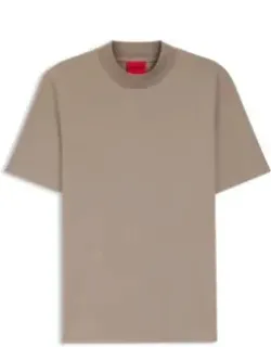 Stand-collar Slim-fit T-shirt In Stretch Cotton