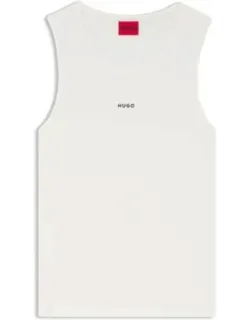 Contrast-logo Slim-fit Tank Top In Stretch Cotton