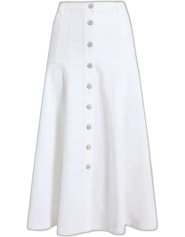Button-front Midi Skirt