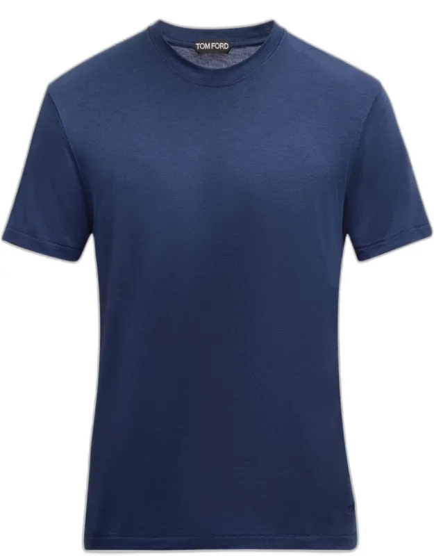 Lyocell-cotton Crewneck T-shirt