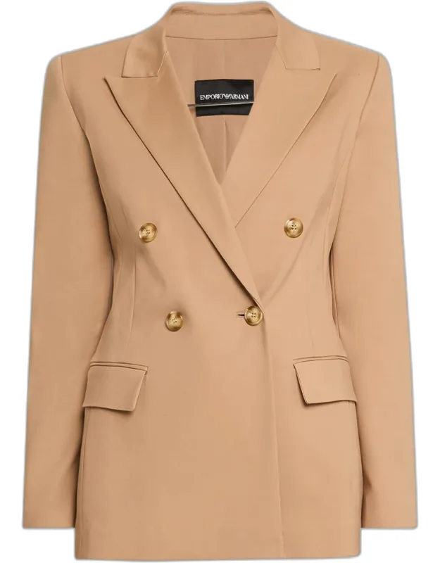 Cotton Double-breasted Blazer