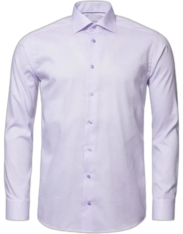 Textured Solid Slim-fit Dress Shirt