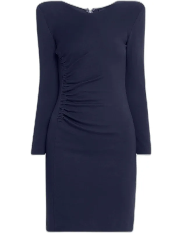 Ruched-hip Jersey Mini Dress