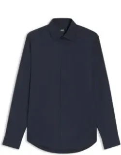 Regular-fit Shirt In Italian Monogrammed Cotton