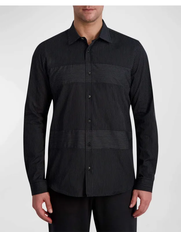 Stripe Blocked Sport Shirt