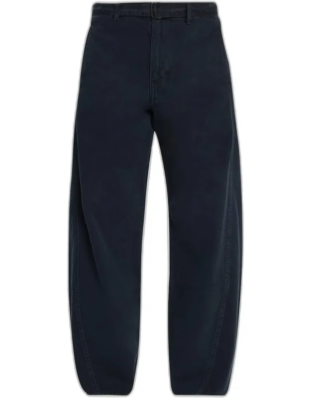 Cotton Barrel-leg Jeans