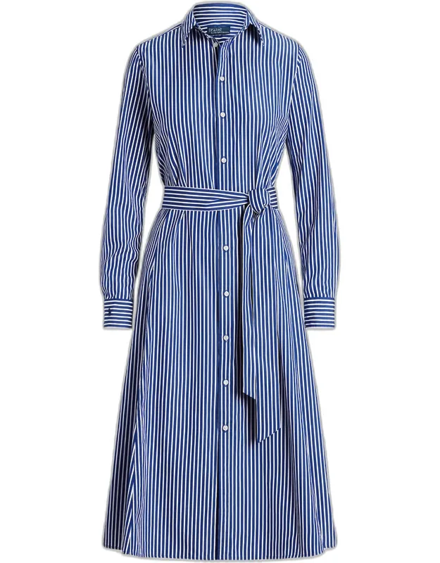 Striped Cotton Shirtdress