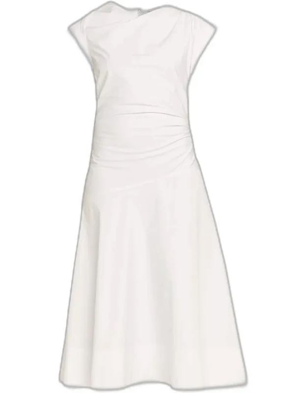 Drop-waist Stretch Cotton Midi Dress