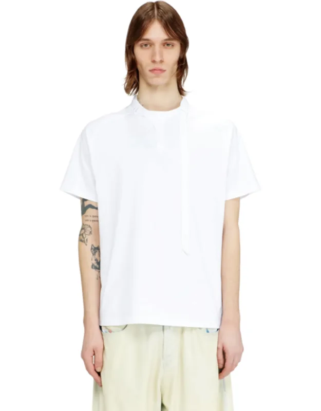 T-shirt With Biker Neck Strap