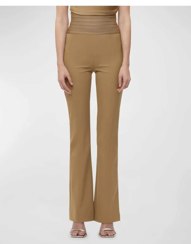 Bandage-waist Flared Pants