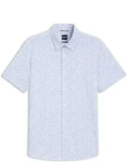 Printed Slim-fit Shirt In Cotton-blend Jersey