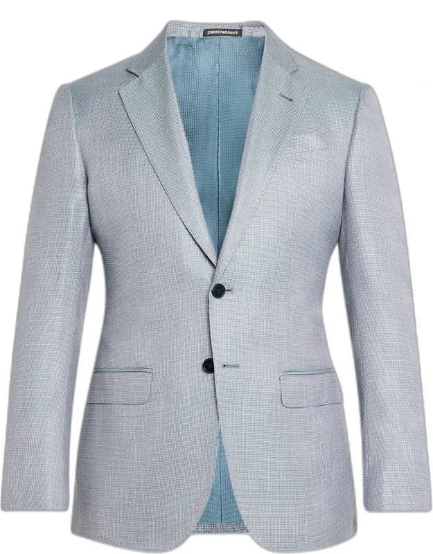Bamboo Micro-grid Textured Sport Coat