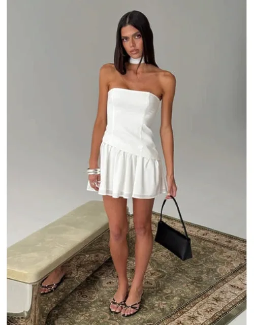 Odela Strapless Drop Waist Mini Dress