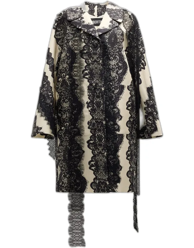Lace-trim Coat