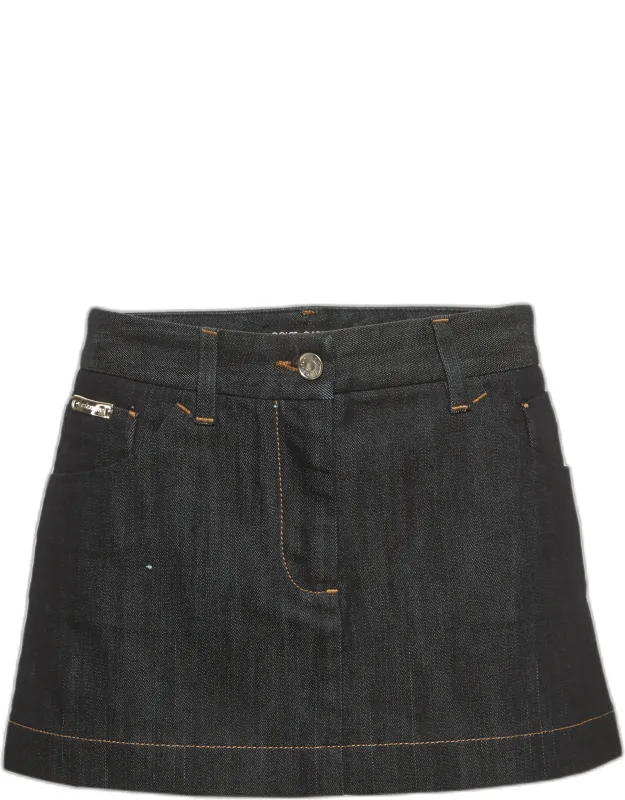 Indigo Denim Mini Skirt