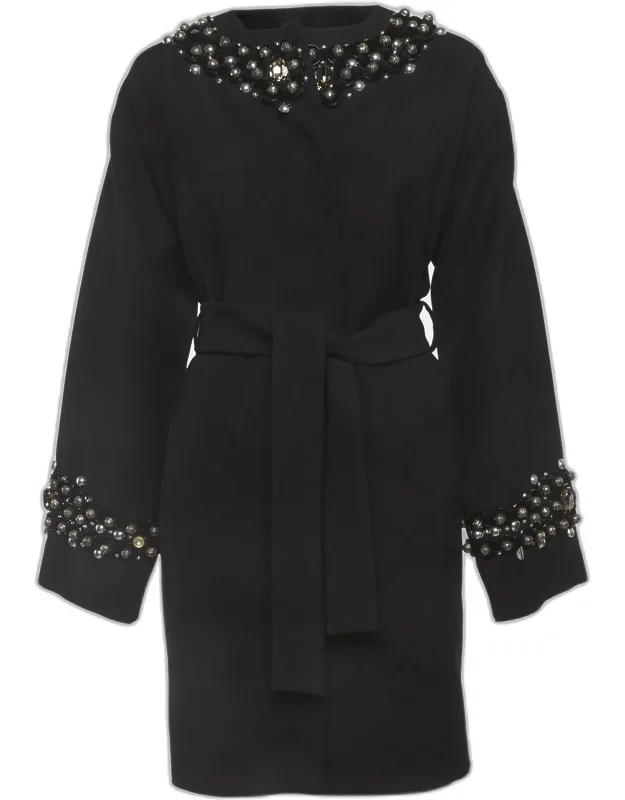 Beaded Wool Coat