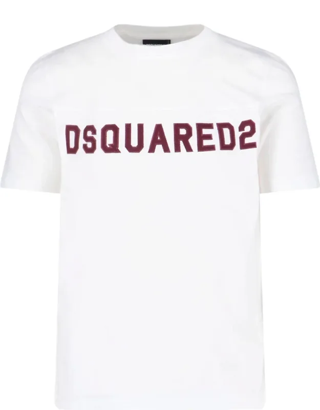T-shirt With Contrast Logo Embroidery
