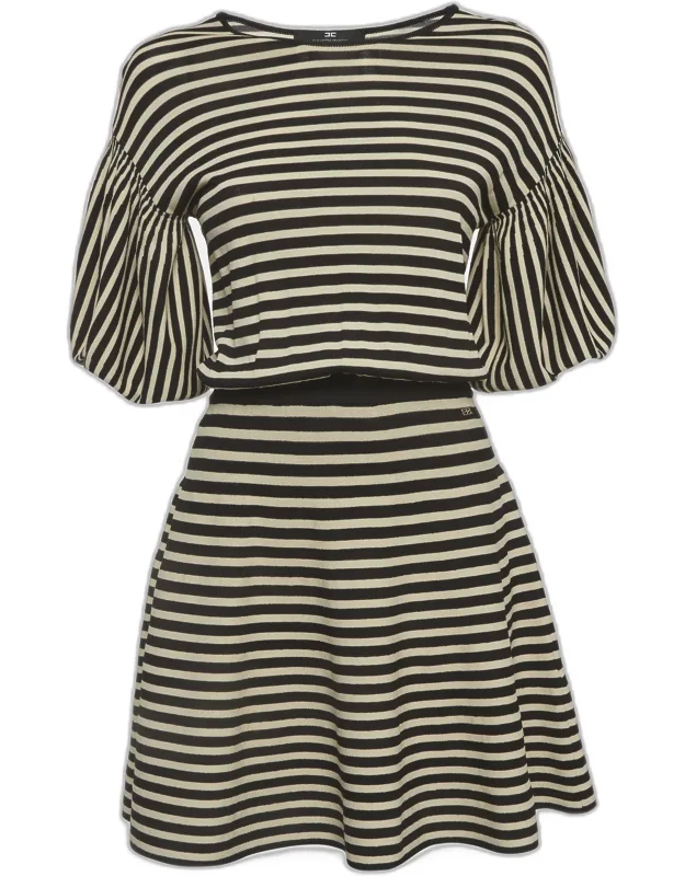 Striped Knit Short Dress